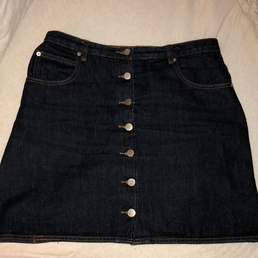 Asos Button Jean Skirt - size US 10/ UK 14